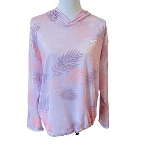 Nike Pro Cover Up Hoodie Purple Aloha Size Small